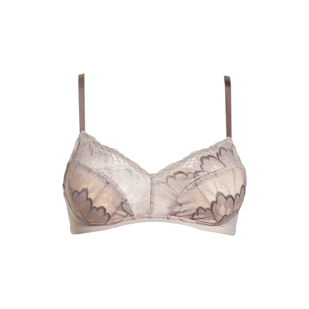 True & Co. Soft Lace Bralette Brown 38B NWT
